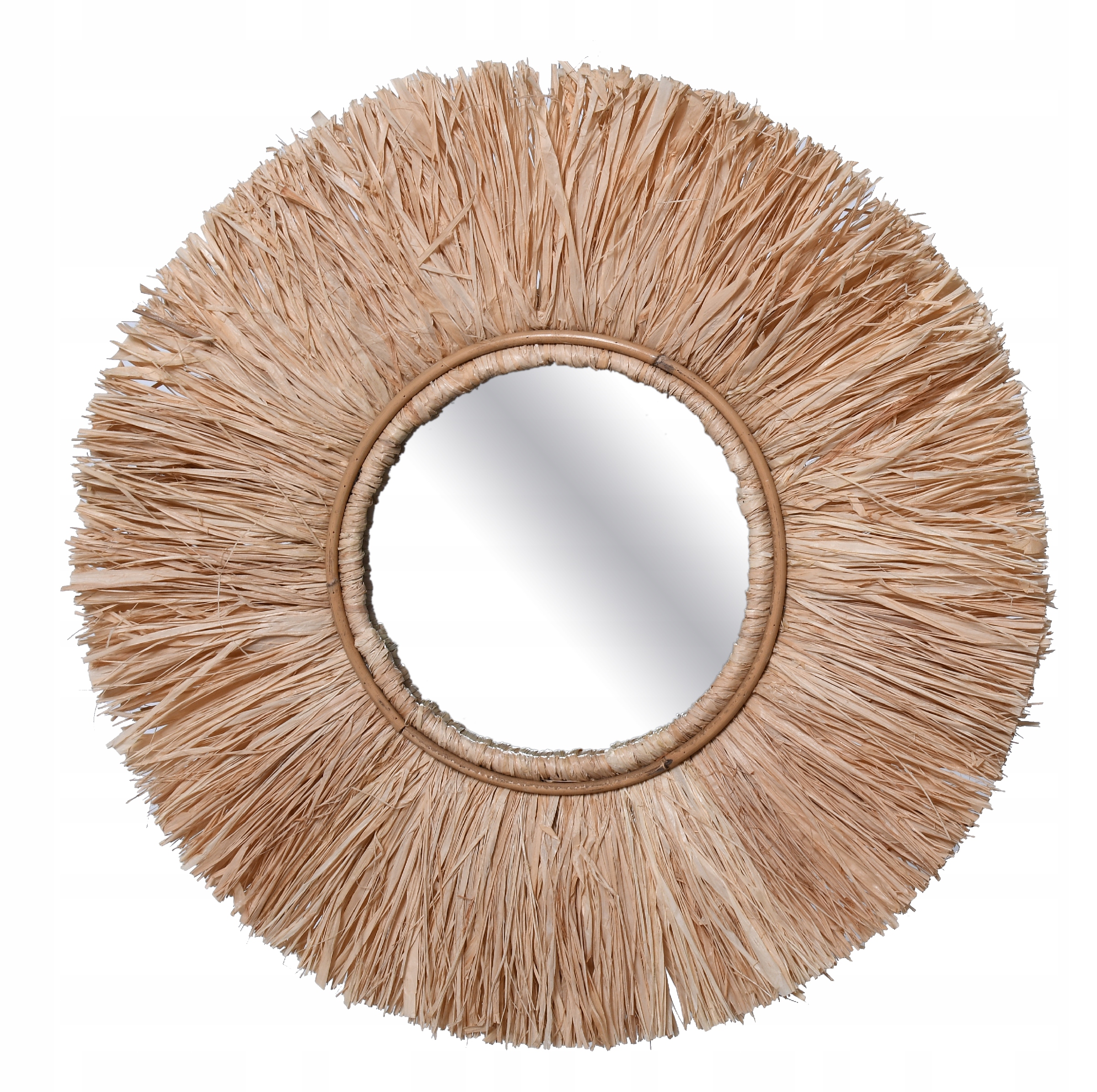 Boho stena dekoratívne zrkadlo 52 cm priemer