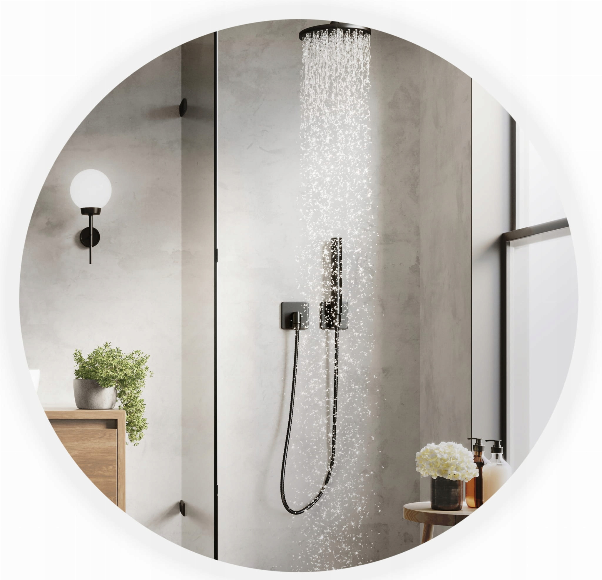Okrúhle zrkadlo 60 cm kúpeľňa LED