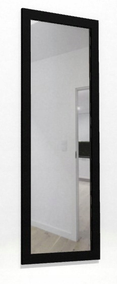 Zrkadlo v čiernom ráme MDF 100x40 13 farieb