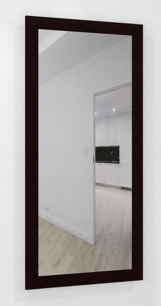 Zrkadlo v hrubom 6 cm ráme MDF 130x60 Gaštan wenge