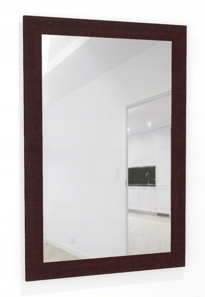 Zrkadlo v hrubom 6 cm ráme MDF 90x60 Gaštan wenge