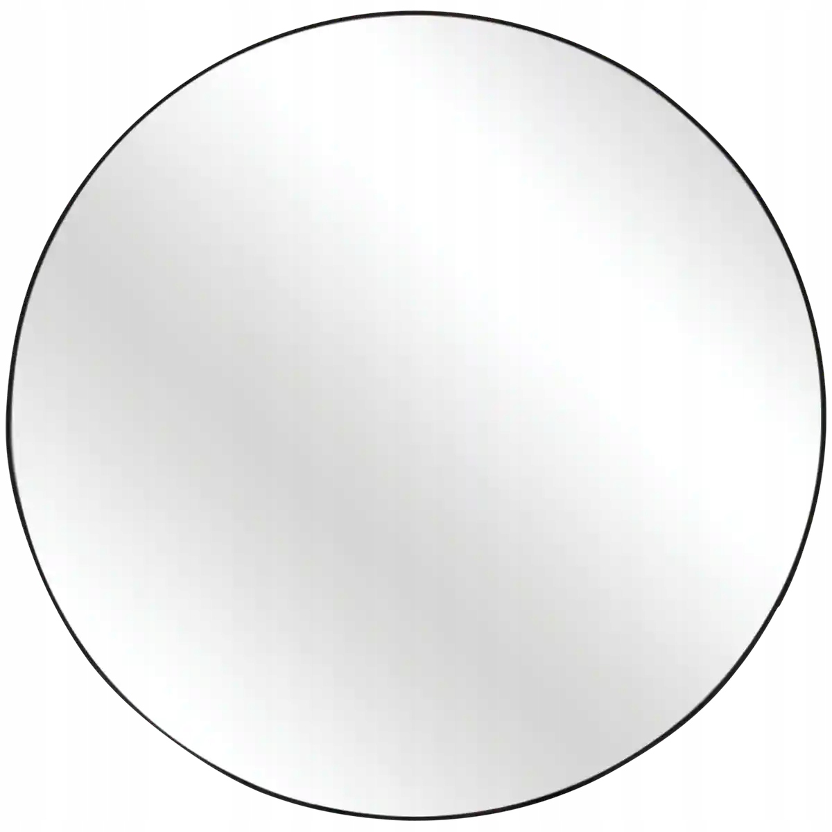 Závesné zrkadlo okrúhle čierne Ø 50 cm