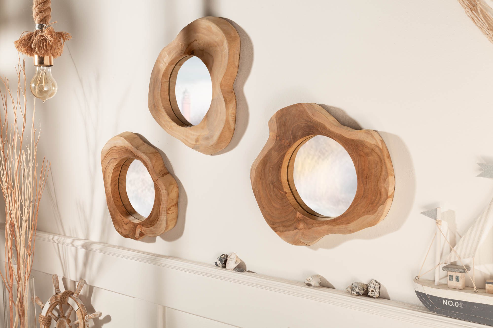 Zrkadlový prémiový glutovaný rám 60x50 Oak Grand Choice