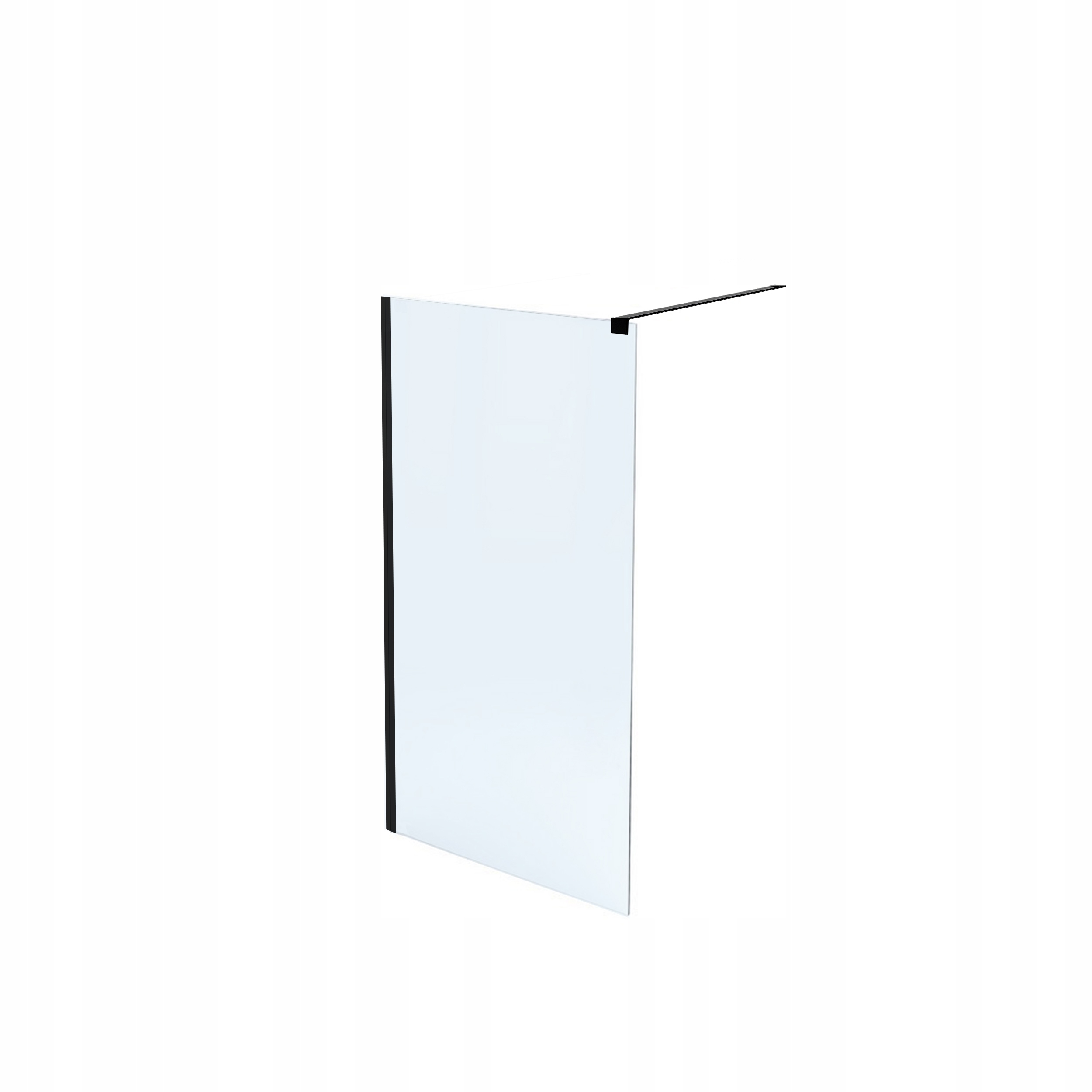 Sprchová zástena - Massi Walk In Fix Black Shower Wall 140 cm