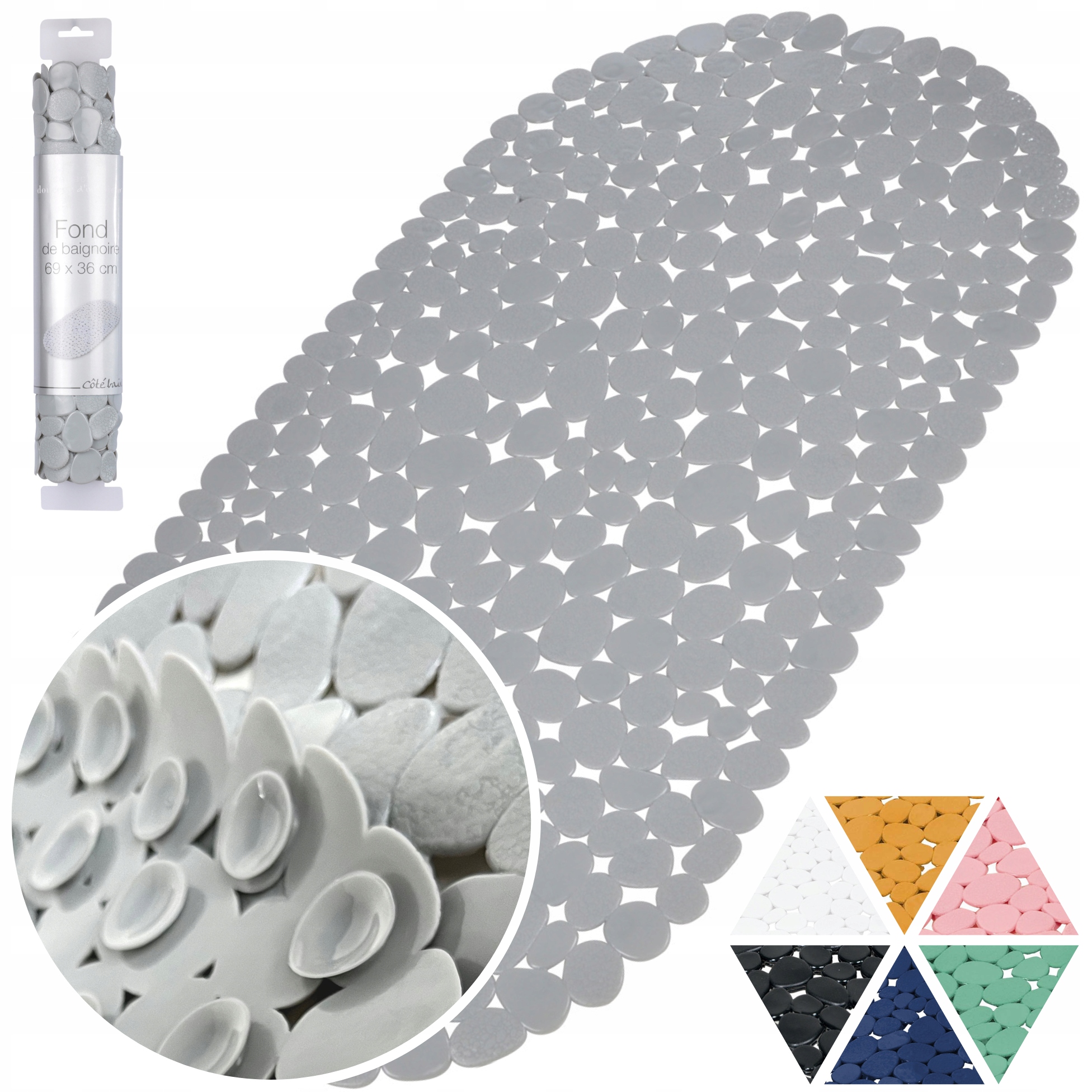 Protišmyková kúpeľňová podložka - Non -Slip Mat pre vaňu 36x69 Rôzne farby