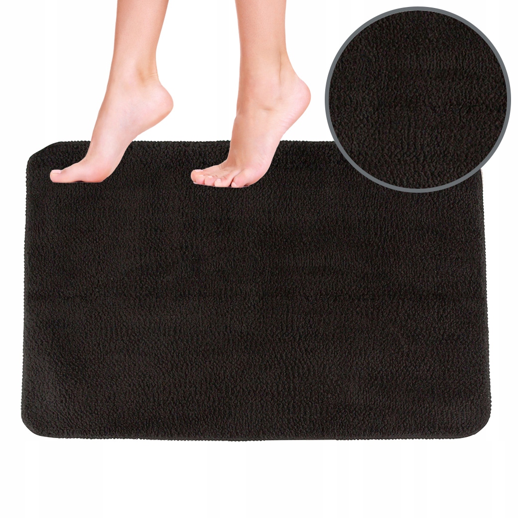 Kúpelňová predložka - Kúpeľňa, non -slip koberec 45x70 čierny