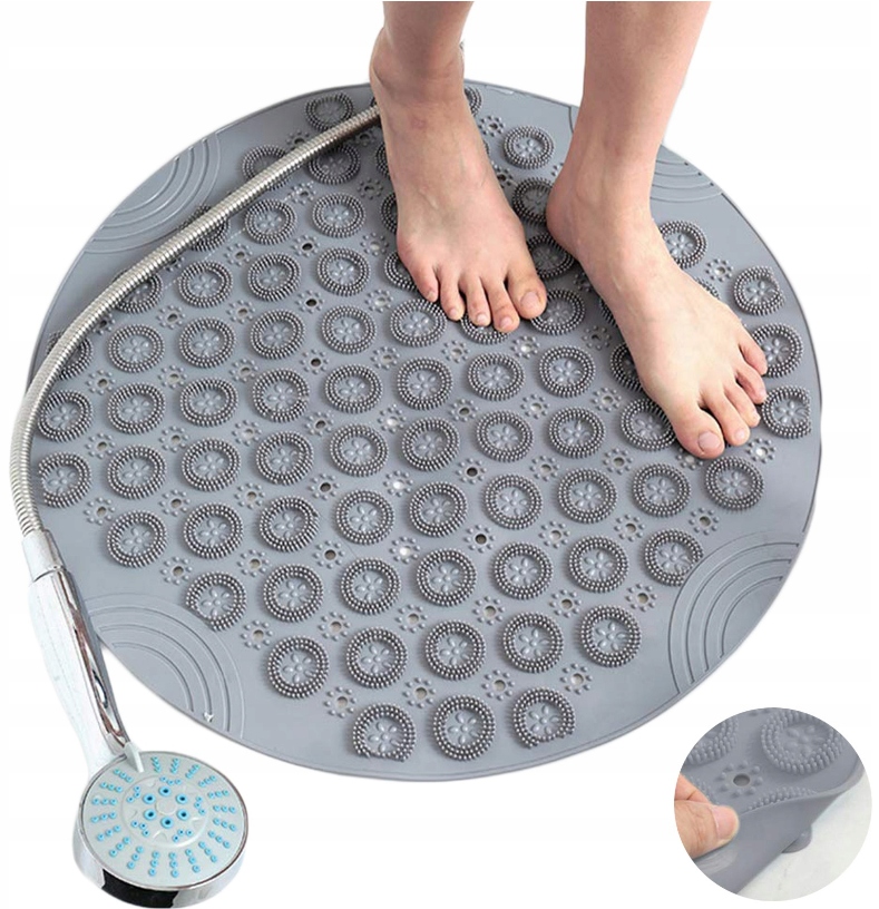 Protišmyková kúpeľňová podložka - Okrúhla podložka non -slip pre kúpeľňovú vaňu 55 cm
