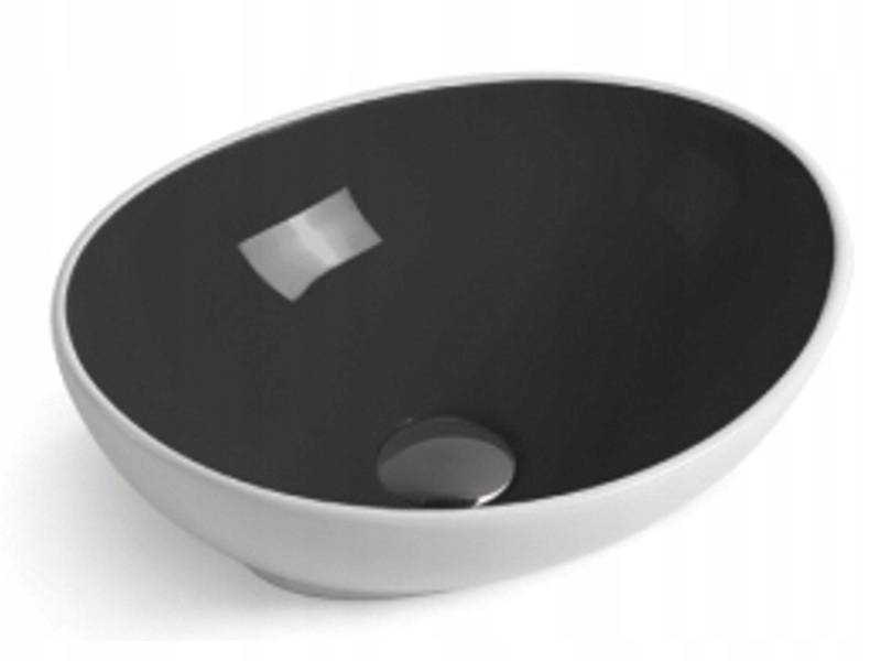 Umývadlo - MEXEN ELZA WASHBASIN 40 cm čierna a biela