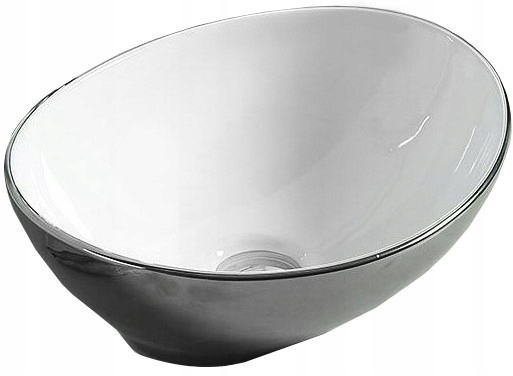 Umývadlo - MEXEN ELZA WASHBASIN 40 cm strieborná biela