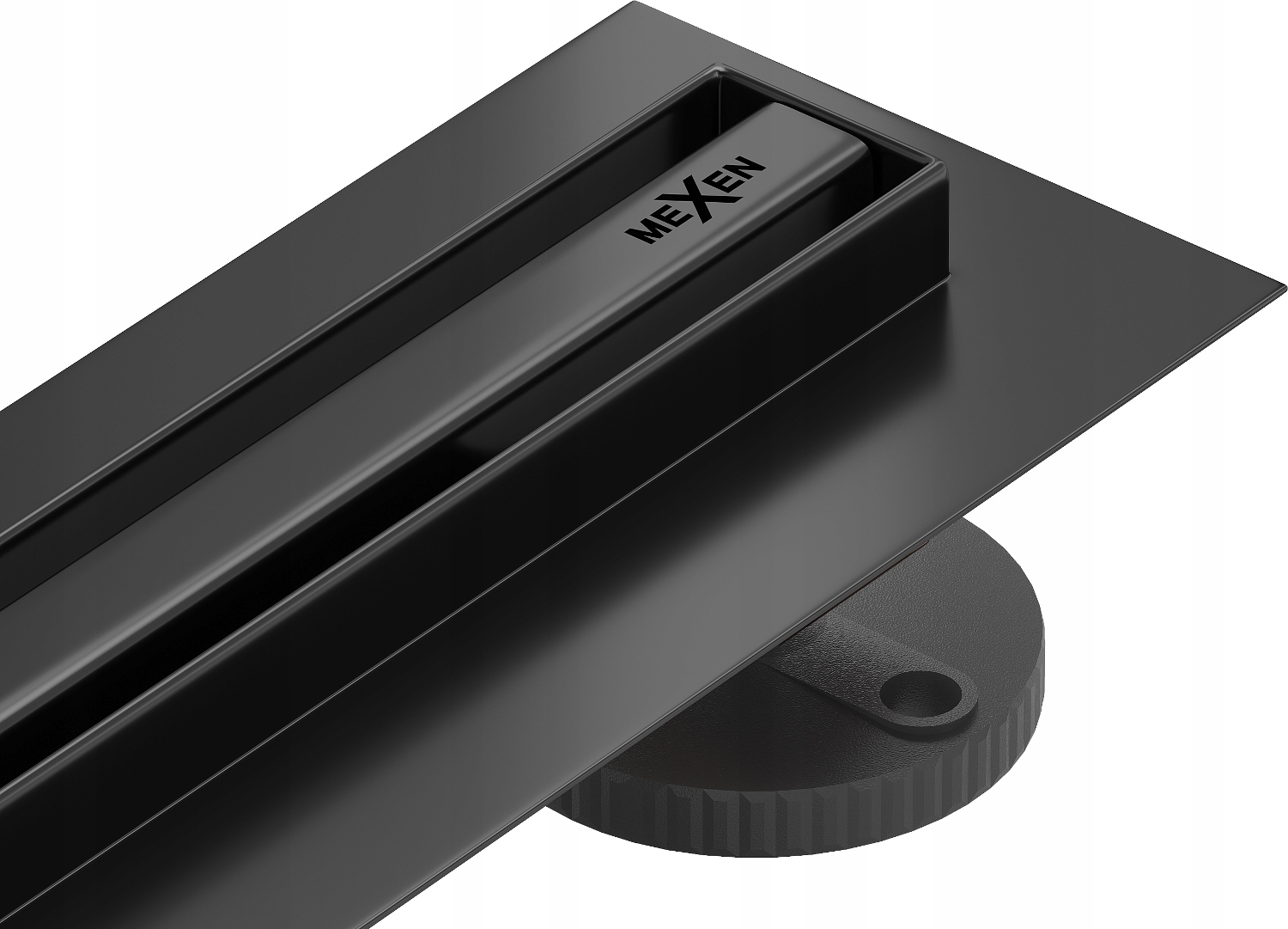 Sprchový žľab odtok - Mexen Flat Slim Roller Roller Outlet Black 100