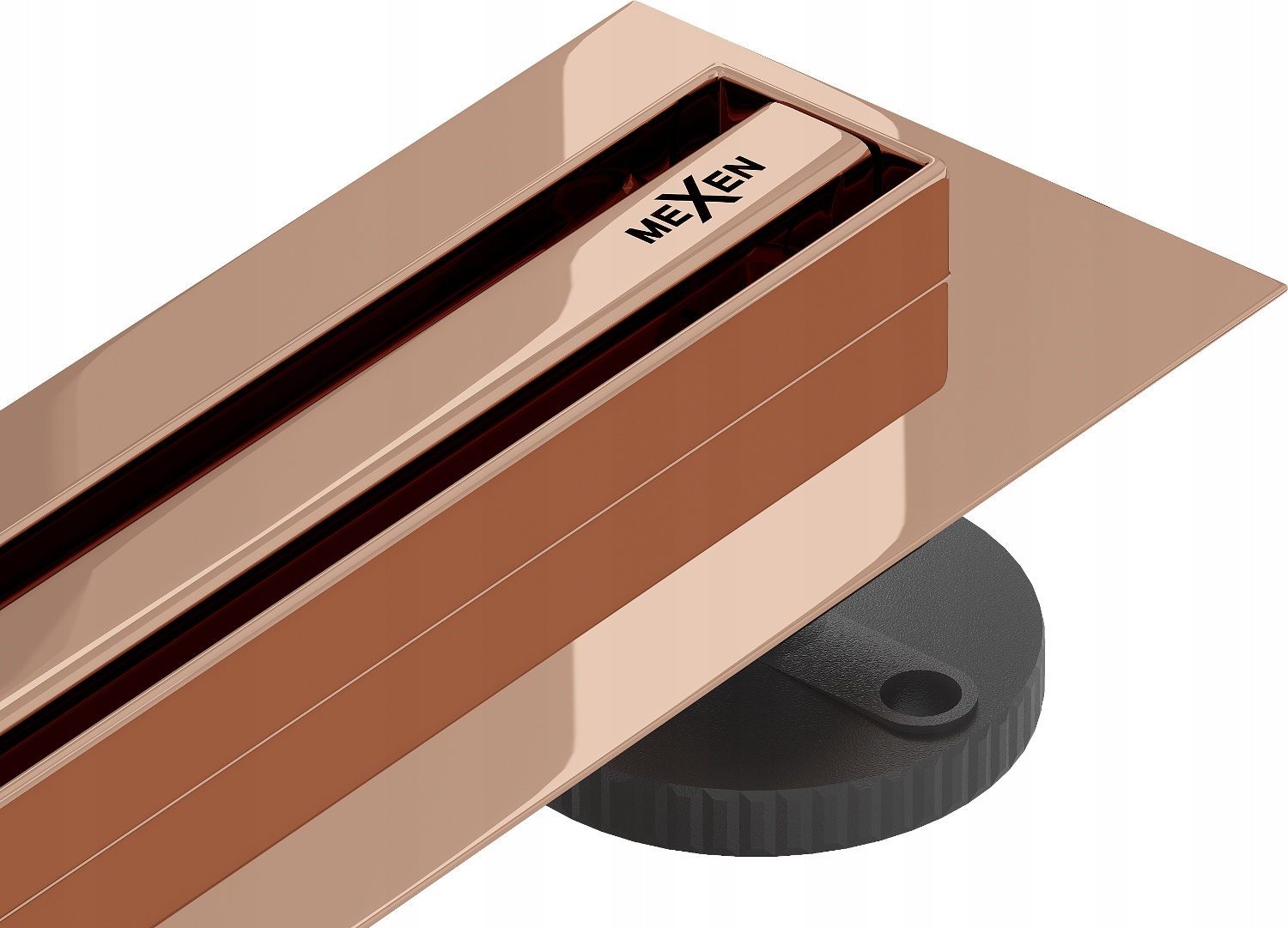 Sprchový žľab odtok - Mexen Flat Slim Linear Rose Gold 70 cm