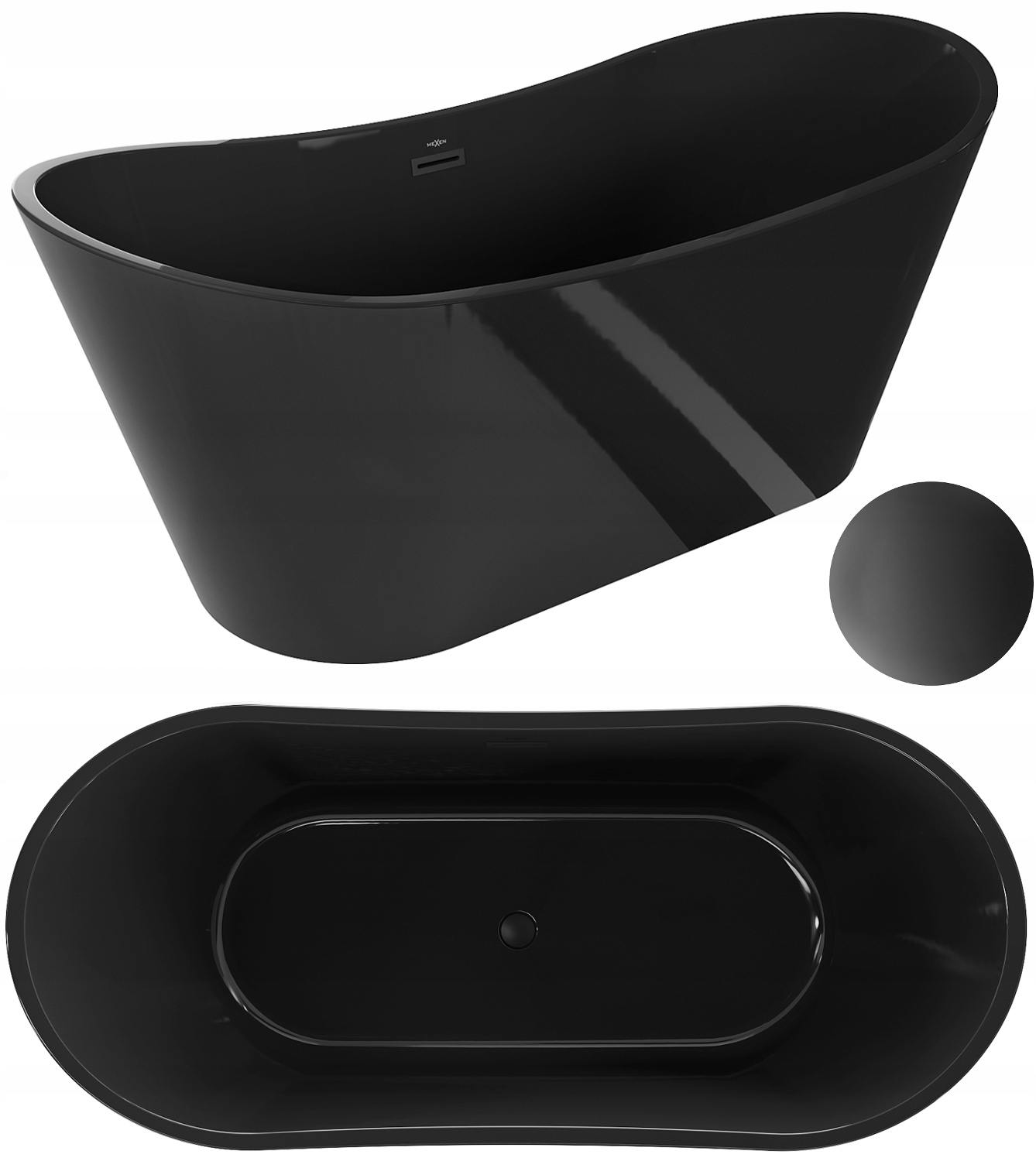 Vaňa - MEXEN MONTANA voľne stojaca vaňa BLACK 170 x 80