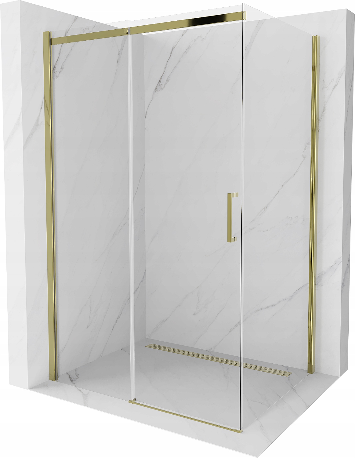 OMEGA MEXEN sprchovací 120 x 90 cm GOLD