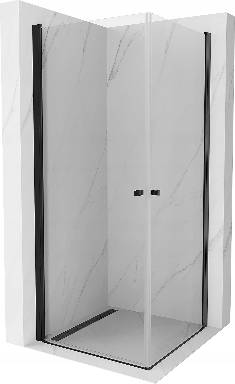 Sprchový kút, kabína - Mexen Pretoria Duo Shower Cabin Black 80x80
