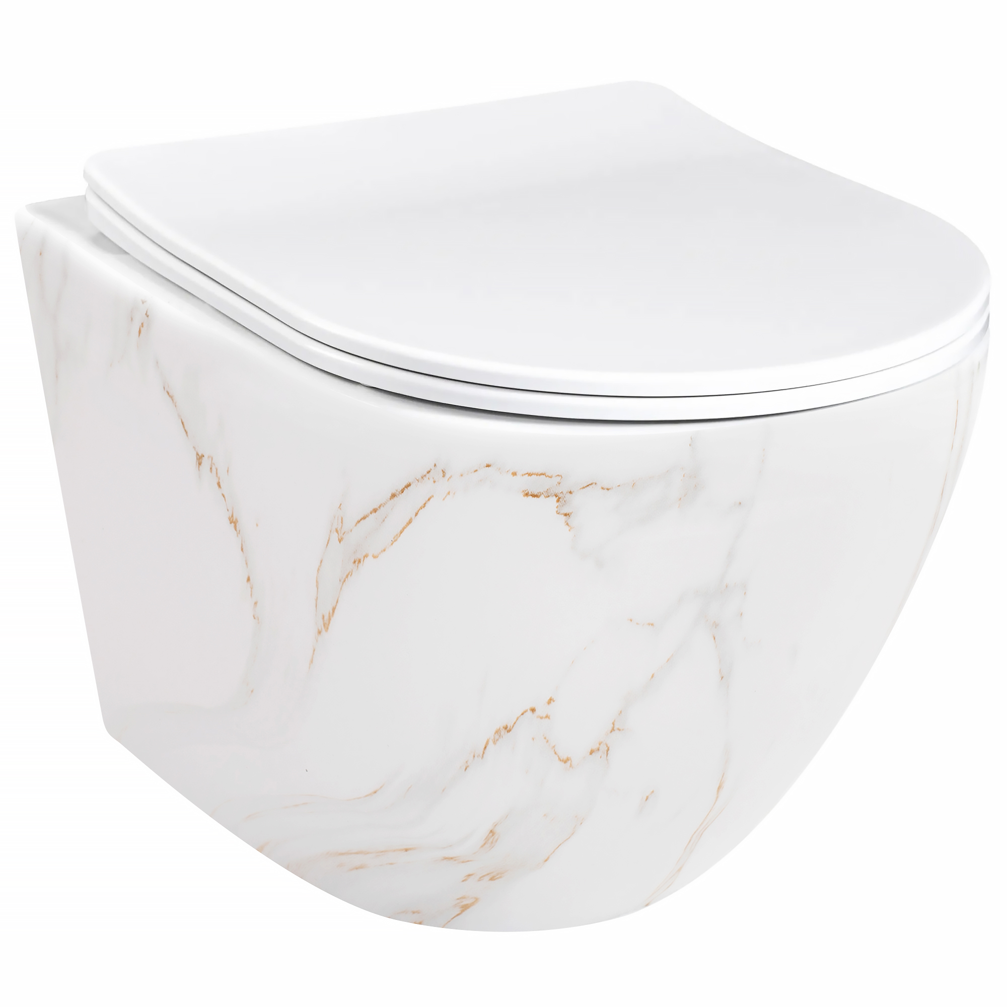 WC misa - ZÁvesná WC MISKA CARLOS RIMLESS AIAX MARBLE REA