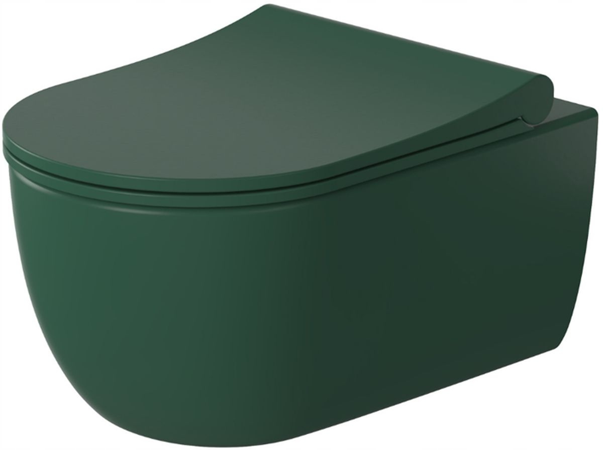 WC misa - Matt Green Massi Slim Matt Massi Bowl s tenkou doskou