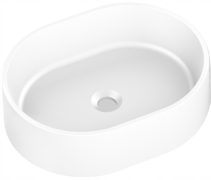 Umývadlo - Moderno Washbasin Ovalo Pure White Nablat 48x37