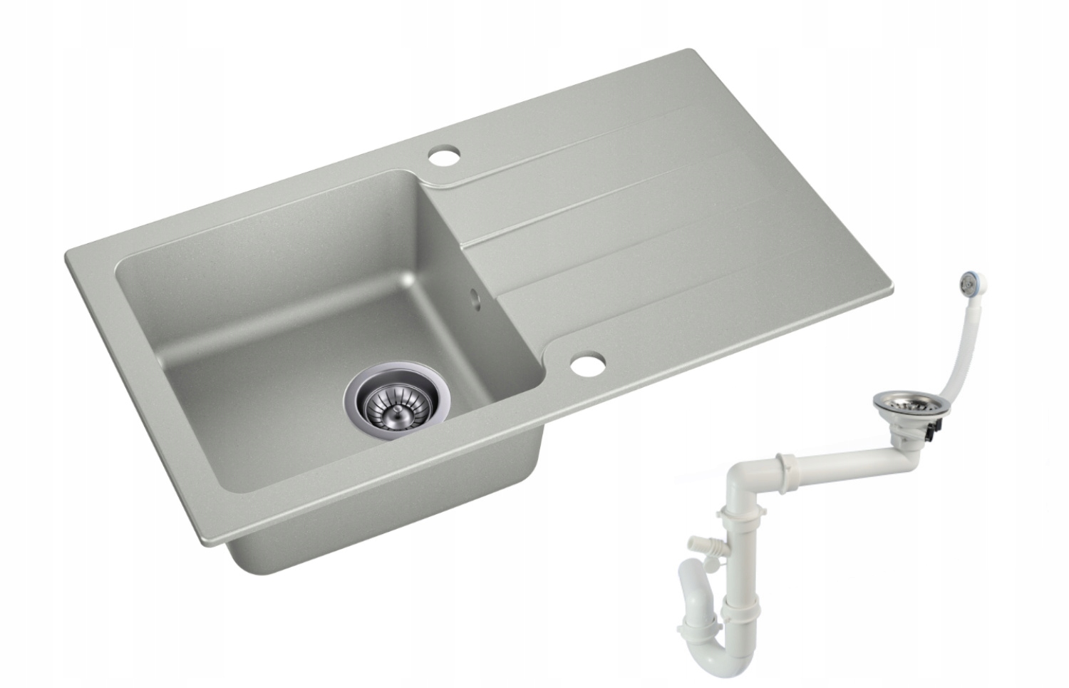 Kuchynský drez - Moderno Cascatore Grey Granite Sink 76 x 43,5