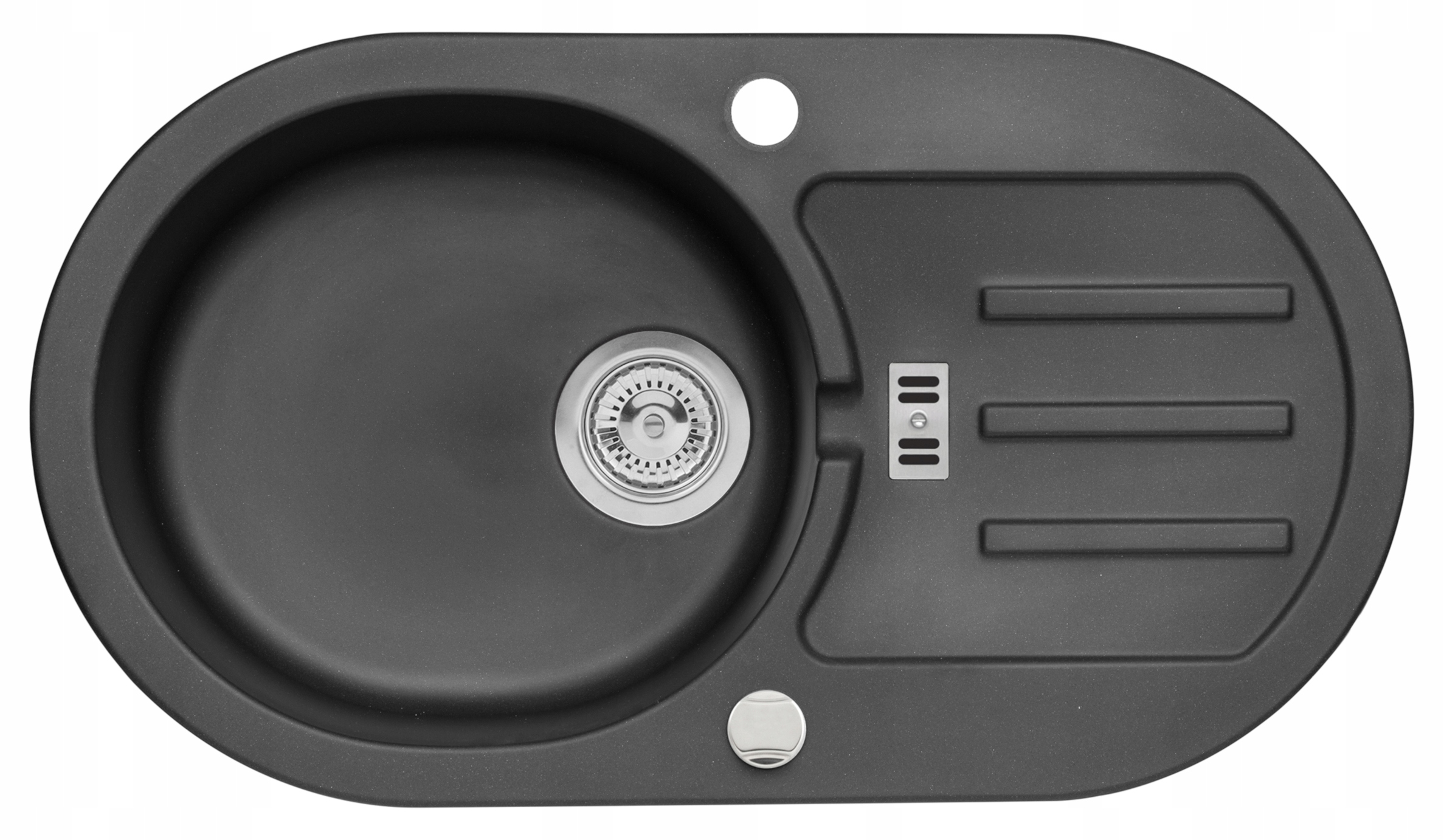 Kuchynský drez - Moderno Martha Granite Sink 30 Black 77x43