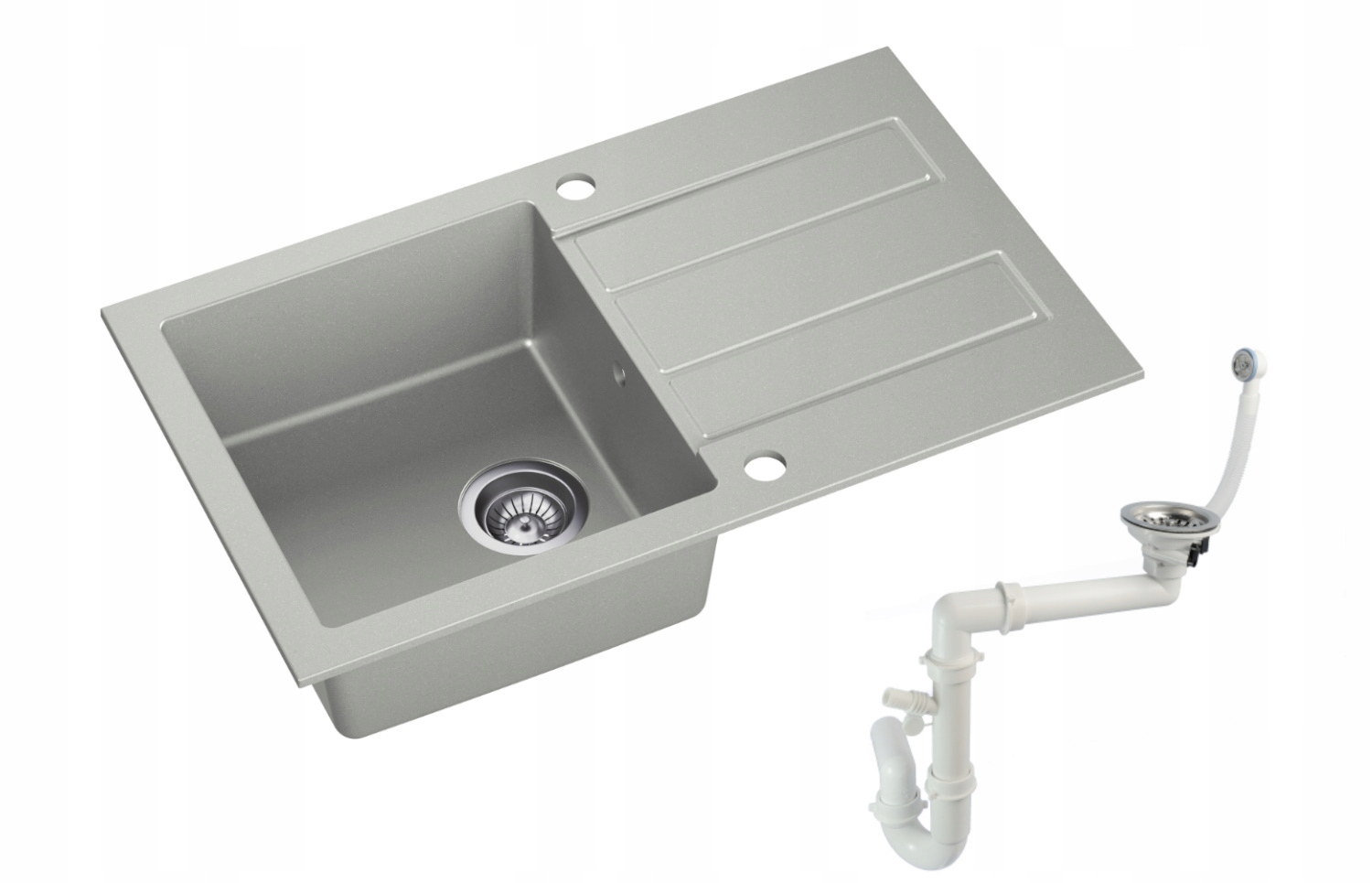 Kuchynský drez - Moderno Porto Grey Granite Sink 78x47