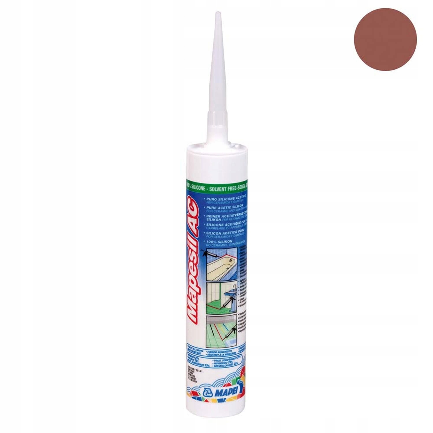 SANITÁRNY SILIKÓN -  Mapei Silikone Mapesil AC 143 Cinnamon 310 ml