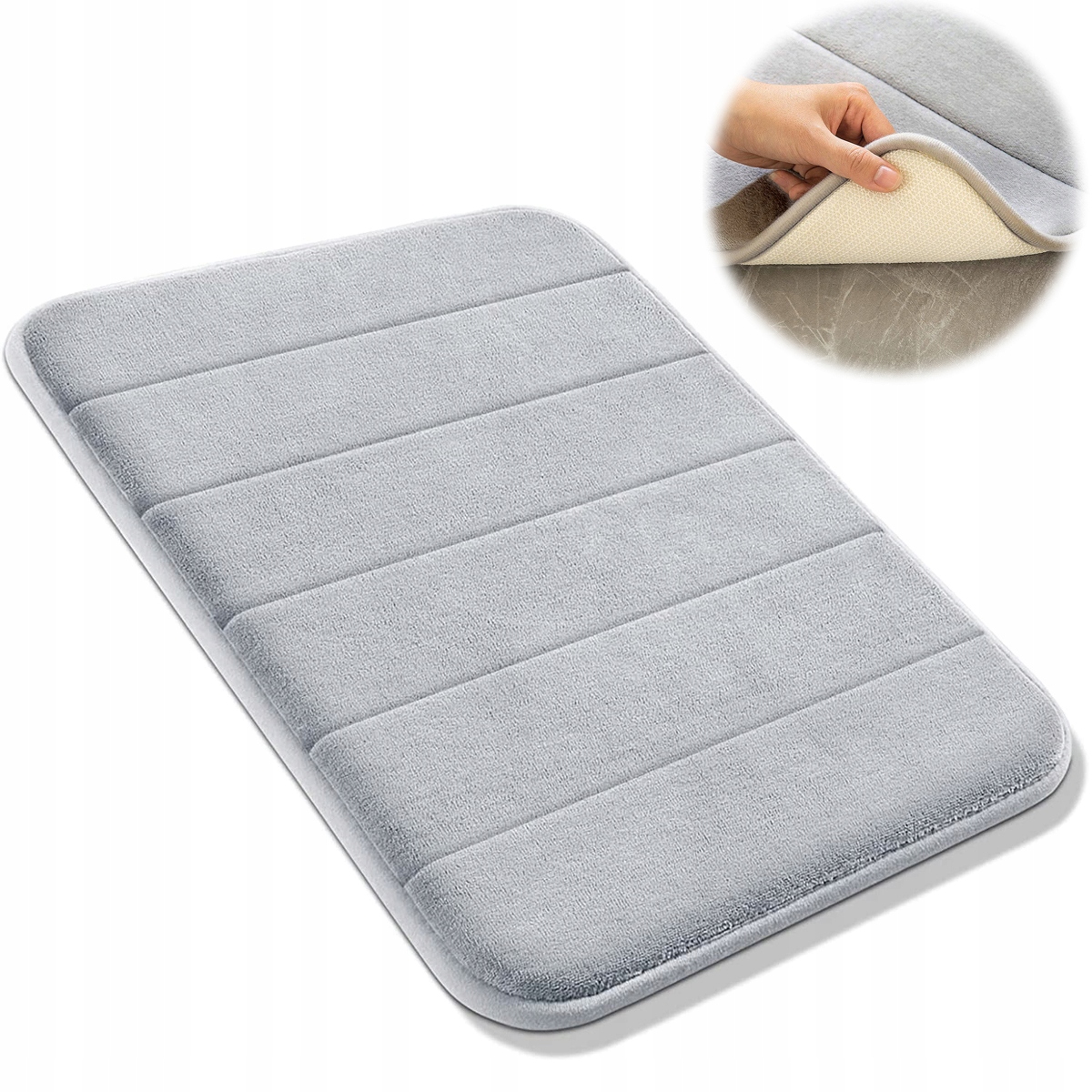 Protišmyková kúpeľňová podložka - Non -Slip Mat pre vaňu 43*61 cm šedá