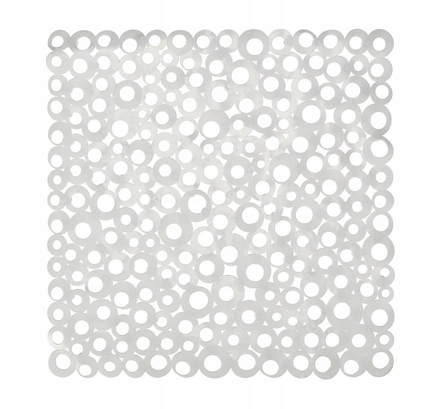 Protišmyková kúpeľňová podložka - Non -Slip Mat Square zo sprchového zásobníka 53x53cm biela