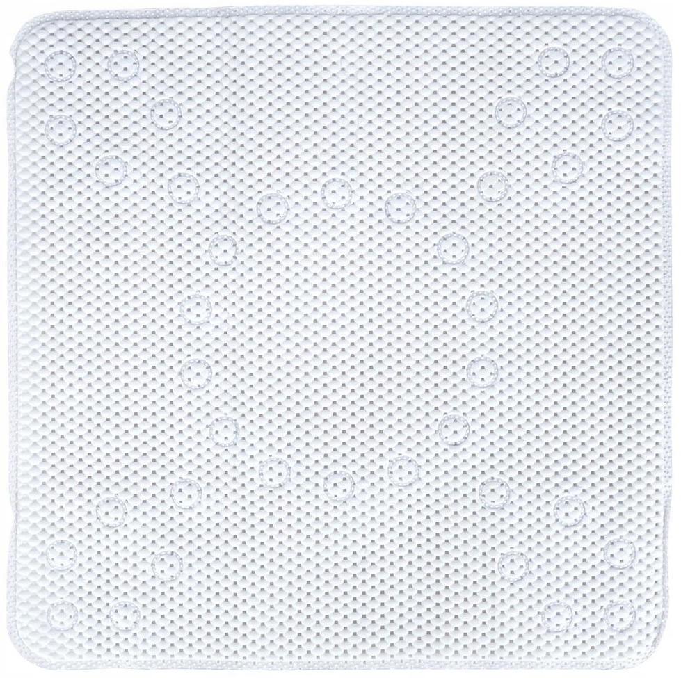 Protišmyková kúpeľňová podložka - Non -slip rohož pre bielu sprchu 53x53cm