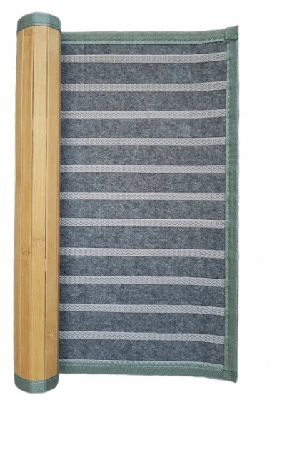Protišmyková kúpeľňová podložka - Mata kúpeľňa drevené drevo babus 75 cm 50 cm šedá