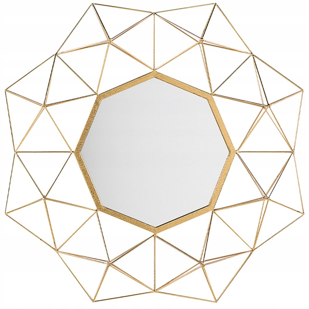 Kovové nástenné zrkadlo 80 x 80 cm Gold Gaillac