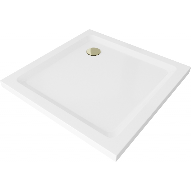 Sprchová vanička - Mexen Flat Square Paddling bazén Slim 80 x 80 biela