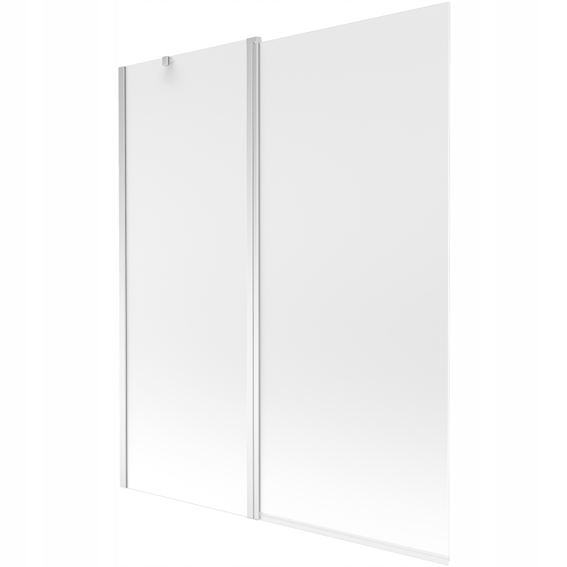 Vaňová zástena - Mexen Flip Nawannine Screenshane 140x150 Frost Chrome