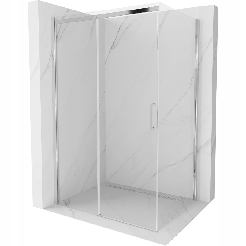 Sprchový kút, kabína - Mexen Omega sprchová skrinka 100 x 80 chróm
