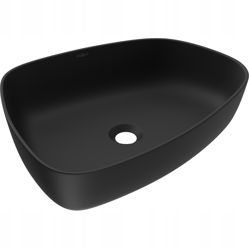 Asymetrické umývadlo -  Mexen Ono Konglomerate Washbasin 51 x 39 cm, čierna