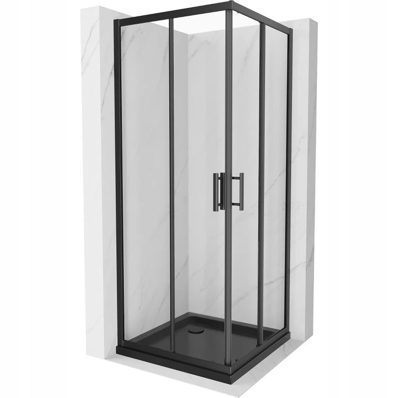 Sprchový kút, kabína - Sanswiss Annea Cabin 80x80 AN13 G+D Striebro