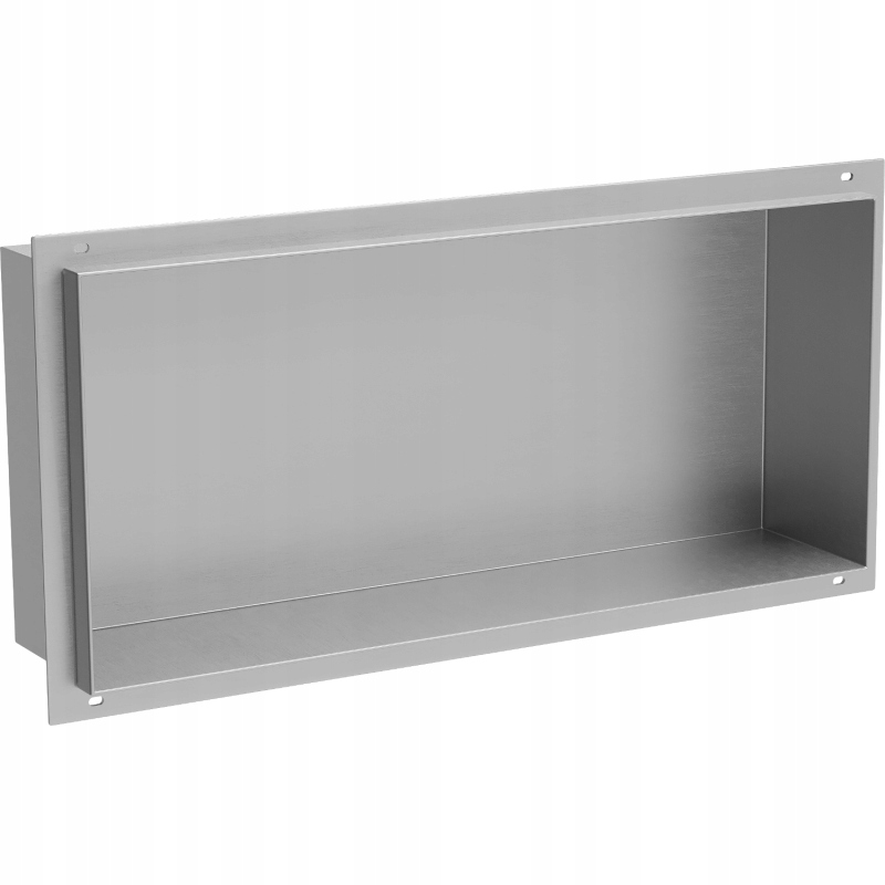 Polička do kúpeľne - Mexen Recess Poličky bez goliera 45x20 cm, Inox