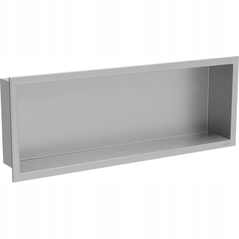 Polička do kúpeľne - Mexen Recess Poličky s golierom 60x20 cm, Inox