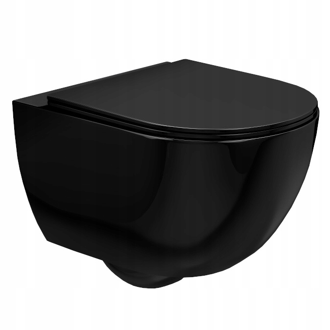 WC misa - WC misa CARLO MINI RIMLESS FLAT BLACK SLIM REA