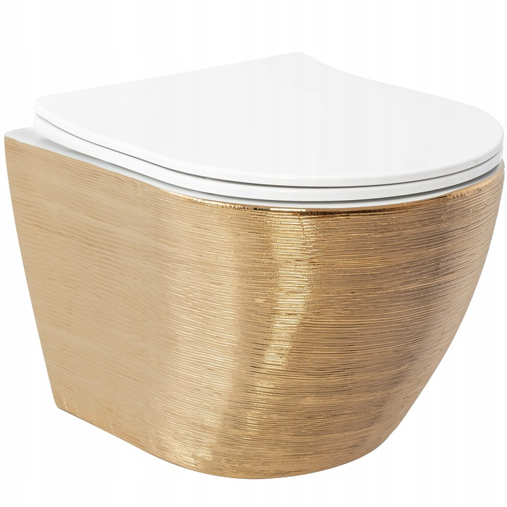 WC misa - Misa WC Carlos Brush Golden Brushed Rimless