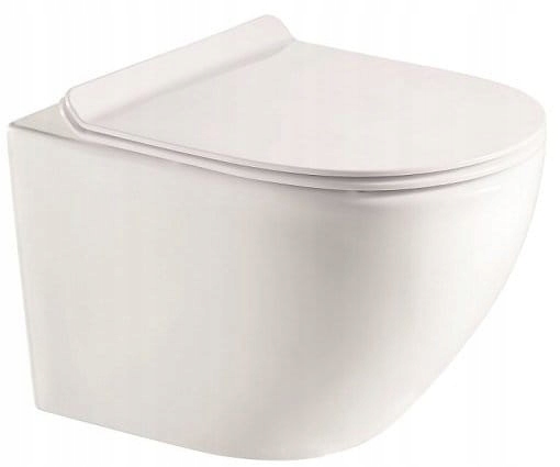 WC misa - Závesné toaletné rimlly 49 × 37x36 cm + doska, NOX