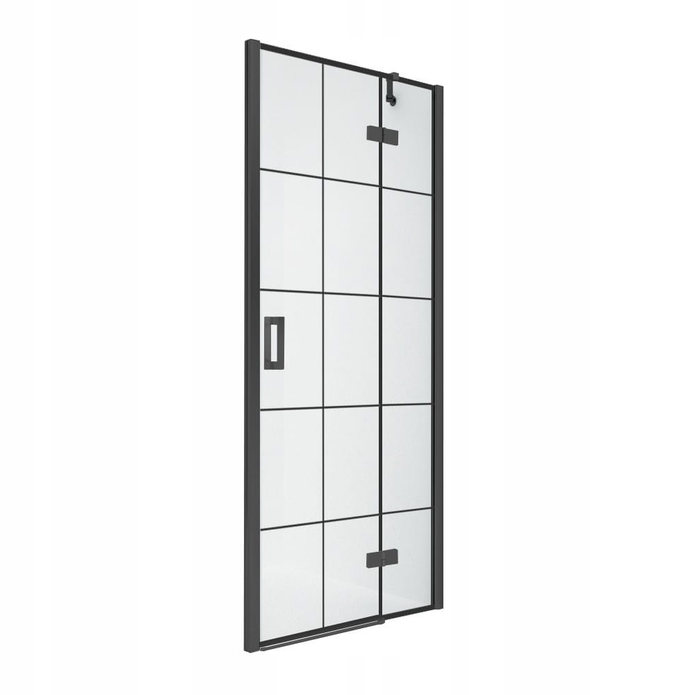 Sprchová zástena - Nové Trendy New Renoma Black 90x195 Dvere D-0272A