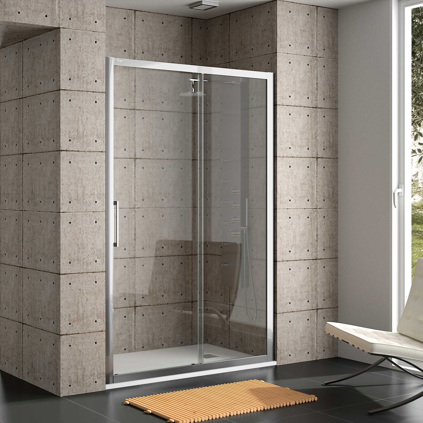 Sprchová zástena - Dvere NE 8 Black DWJ a Rám 80x200 RADAWAY LAW