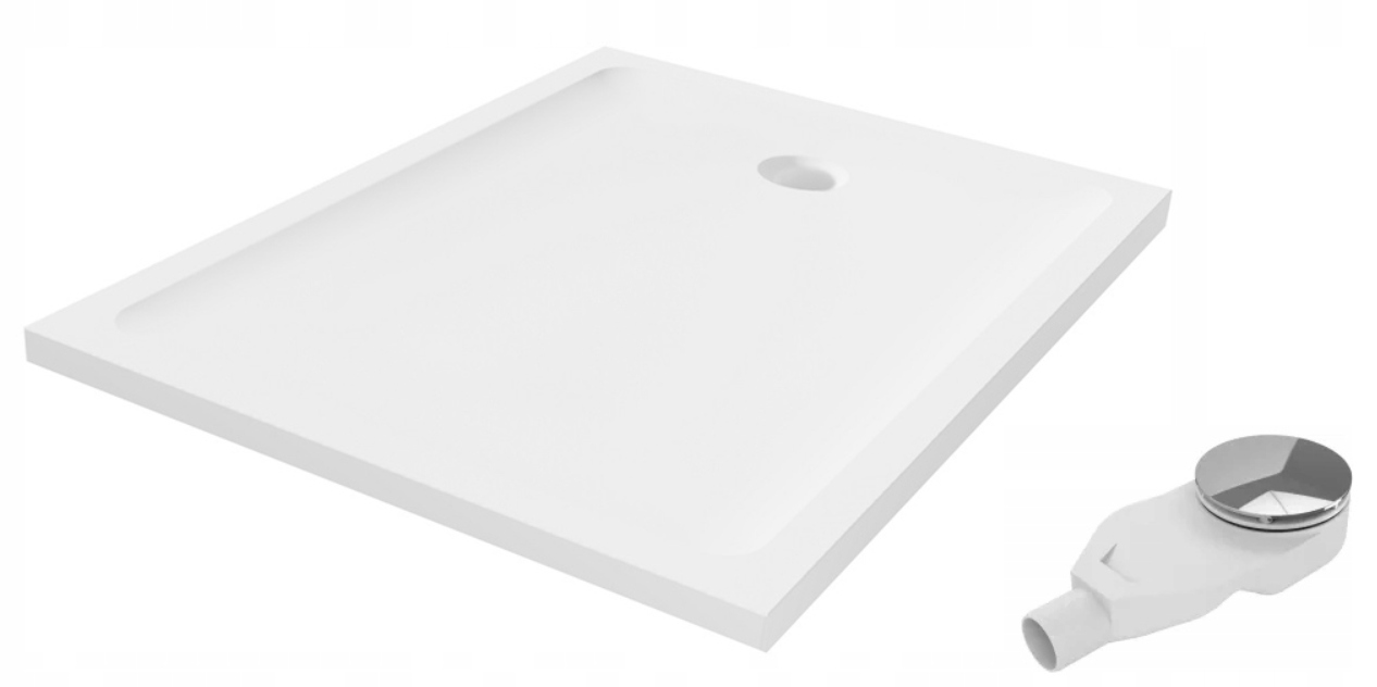 Sprchová vanička - NT Mier mierne oddelenie 80x90, 90x80 +SIPHON
