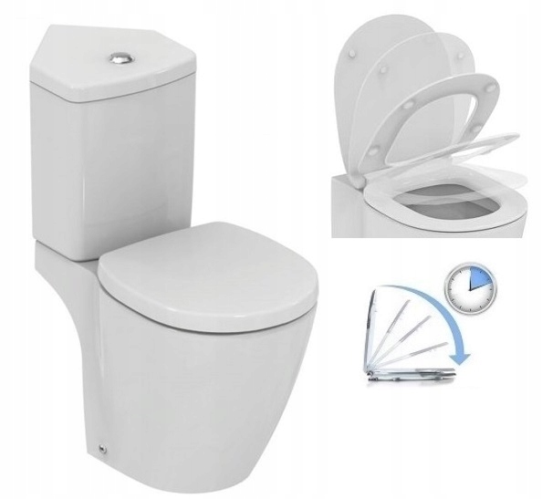 WC misa - Nemecká kompaktné WC rohový + slow-tone board