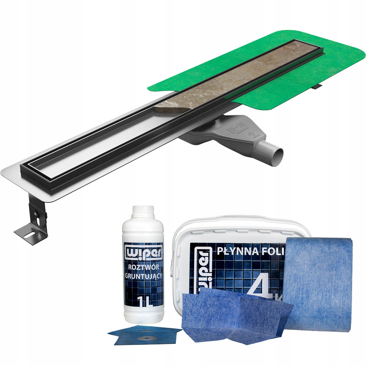 Sprchový žľab - Nízky lineárny odtok 70 cm pod doskou + izolácie