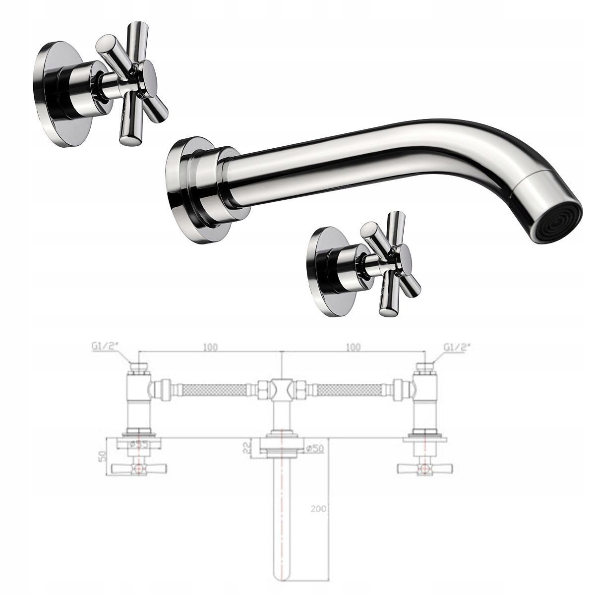 Modern Chrome 3 Wall Metwoles BA