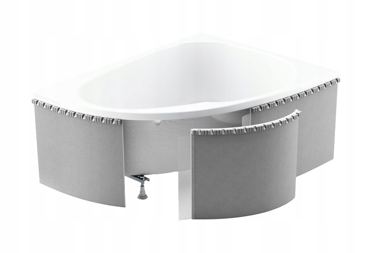 Penel k vani - Kruh predného panela UN2 MDF pre vaňu 140 cm, biely