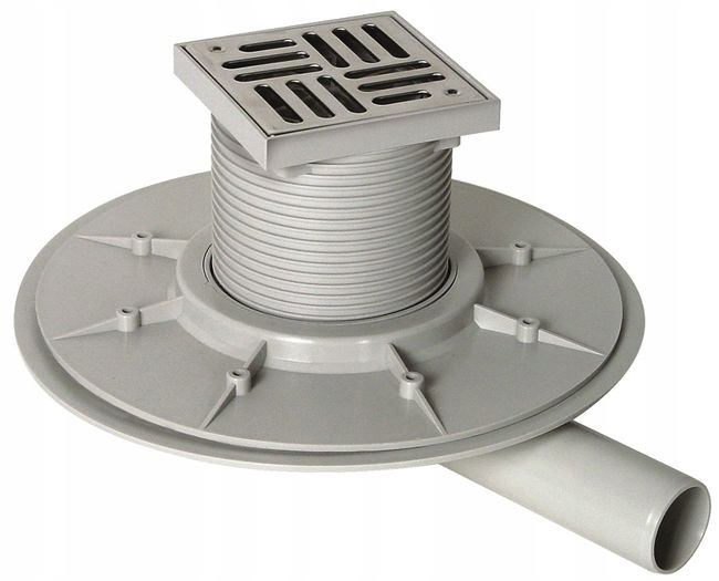 Sprchový žľab odtok - Bočný balkónový výtok 100x100x50 anti -SPAP BOCKAGE