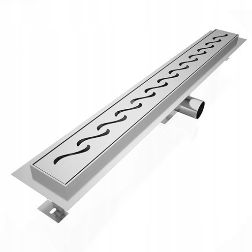 Sprchový žľab - Outflow Linio Wave 50 cm oceľ + sifón + nohy