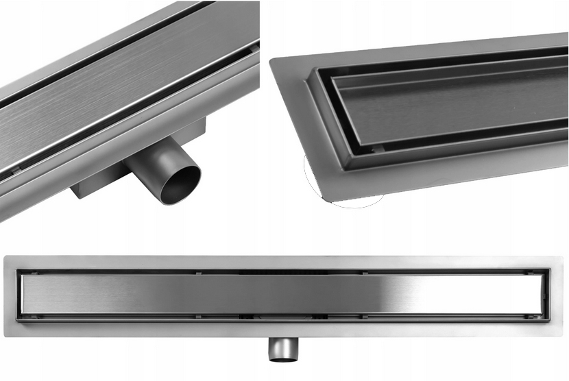 Sprchový žľab odtok - Lineárny odtok 80 cm 2in1 nízky 52 mm pre dosku